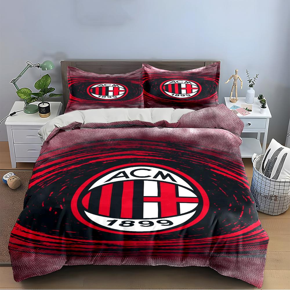 ACM 1899 Set Biancheria da Letto Rosso Nero Set Copripiumino Copripiumino Federe Decorazioni per la Casa (1 * Copripiumino 2 * Federe, senza piumino)