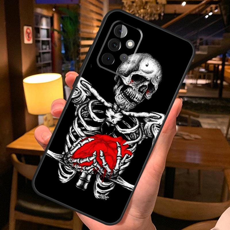 Gothic Fashion Skull Funda For Samsung A53 A33 A23 A13 A32 A22 A42 A52 A12 A51 A71 A52S A14 A34 A54 Case Cover