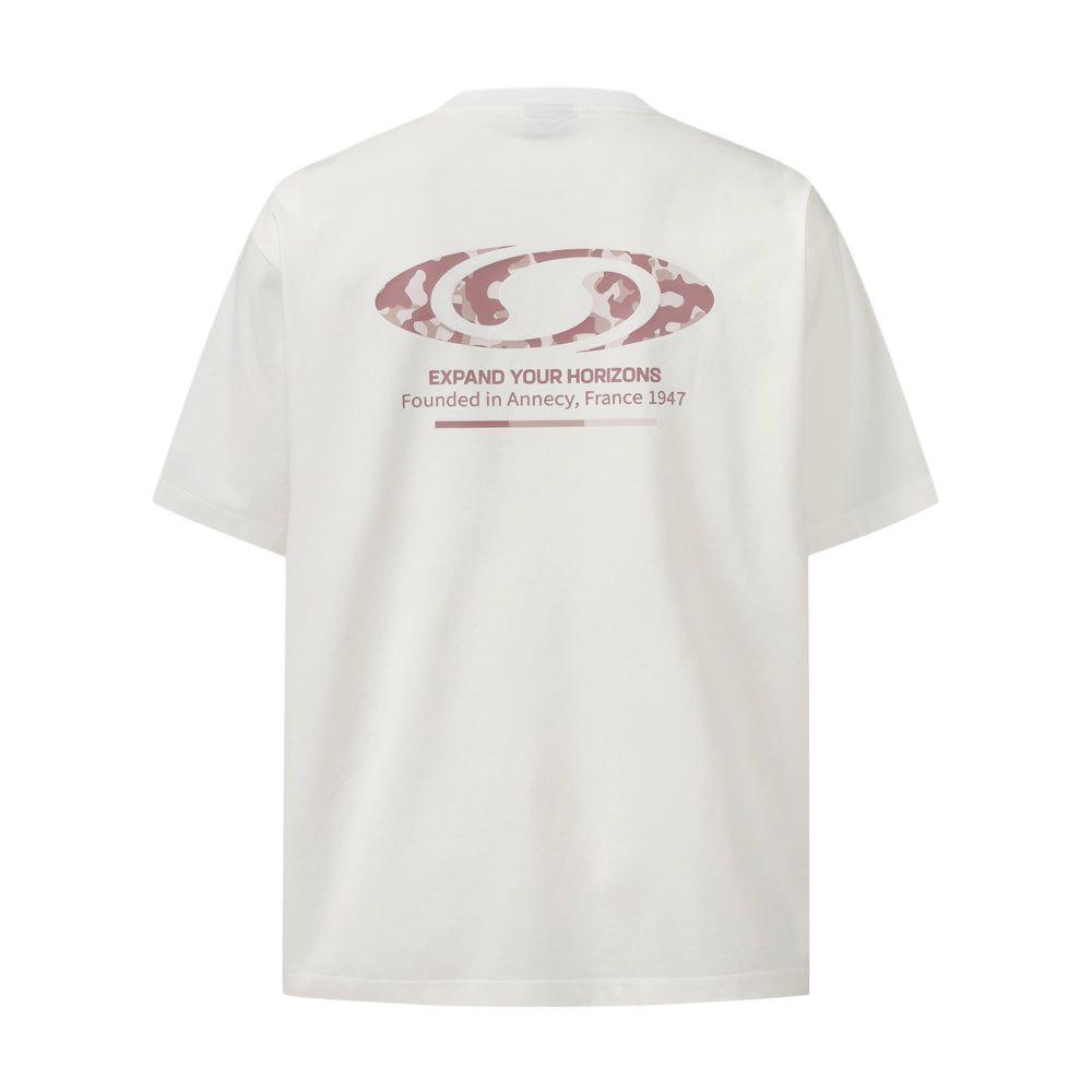 New SALOMON UNI T Shirt Unisex Ecru C28092