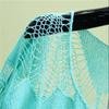 Camisa de Seda de Hielo Top de Protección Solar Hueco de una Pieza con Suéter de Punto Fino Suéter Holgado para Mujer Hueco Ligero y Transpirable