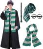 LAMONKE Harry Potter Cosplay Slytherin Dorm Halloween Costume Set for Includes and Magic Perfect for Universal Studios School and Events Adult Size