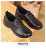 Genuine Leather Soft Sole Non-slip Lace-up Flats for Women, Plus Size, Round Toe, Autumn Style.