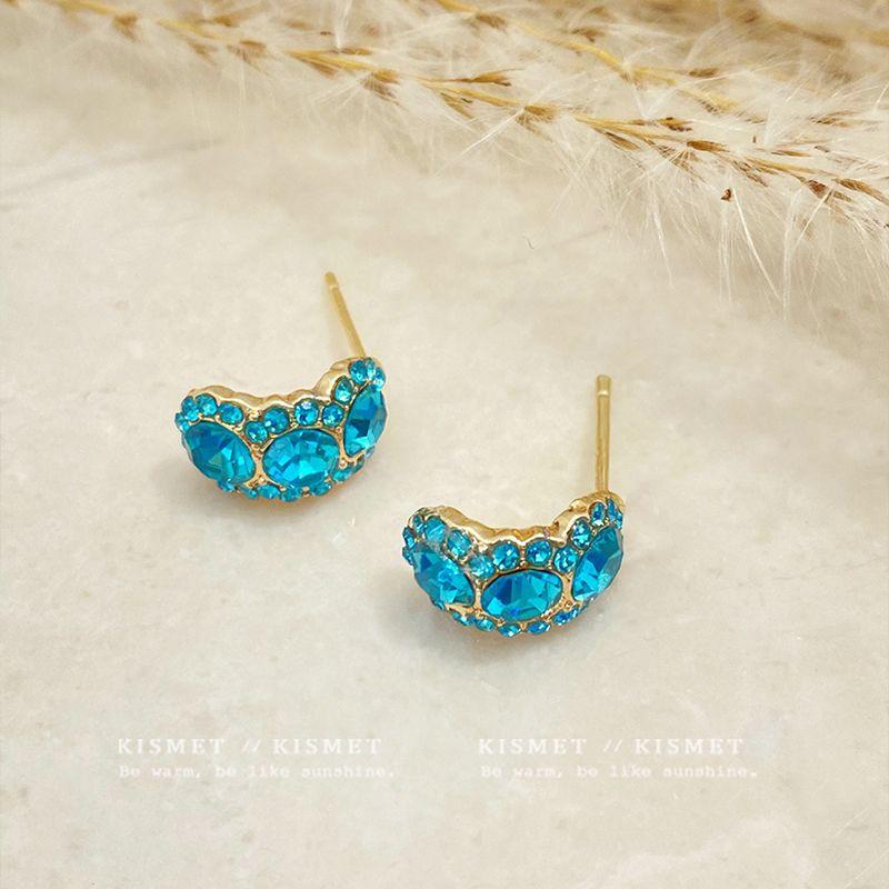 

Милый Юный Взрослый ~ Элегантный Розовый Циркон Клипса на Ухо без Пирсинга Женская 2025 Новые Пусеты Нишевый Стиль Фантазийные Серьги Blue Hao earrings(925 silver needle)