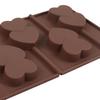 Two Hearts Lollipop Shape Silicone Chocolate Mold Tray for DIY Baking Decorating Candy Making Party Bar Kitchen Use Dishwasher