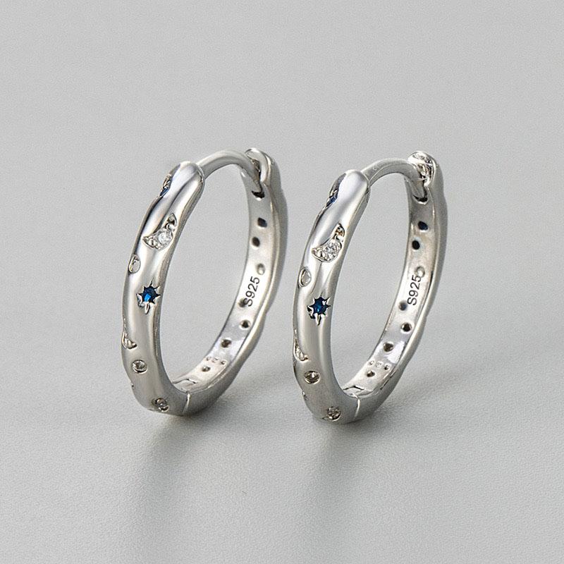 Xiaomi 925 Sterling Silver Earrings For Women Trendy Shinning Star Zircon Stone Earring Jewelry Prevent Allergy Party Accessories Gift