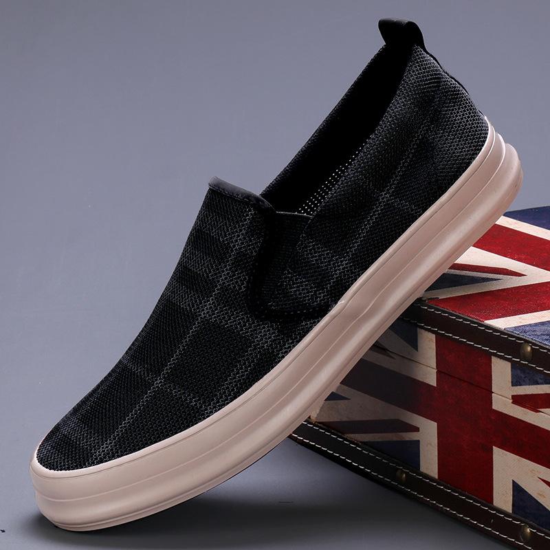 Men'S Shoes Breathable Lightweight Board Shoes Fashion Trend Canvas Shoes Low Top Flats