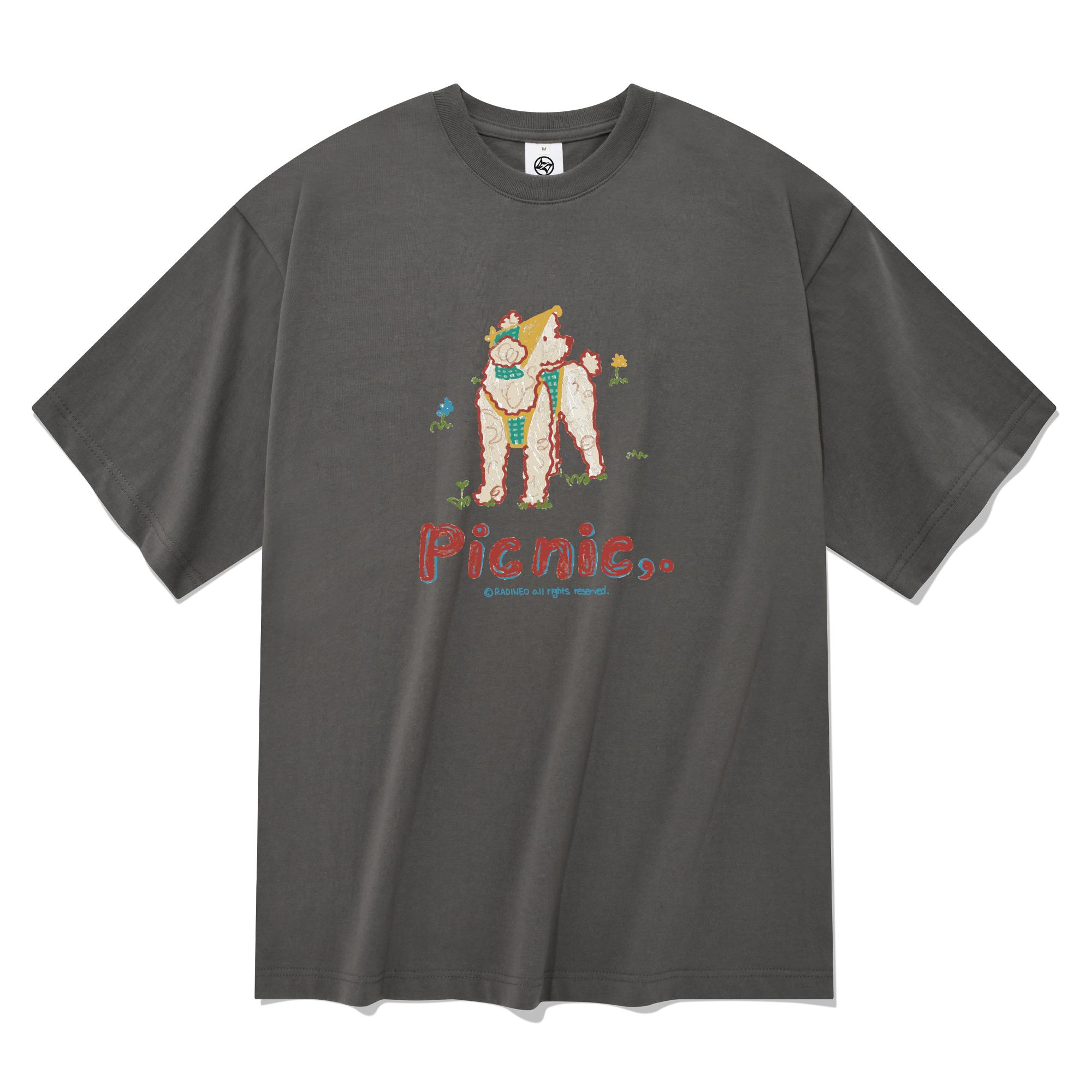 Radineo Picnic Short Sleeve T-Shirt Gray Gray (Gray)/L