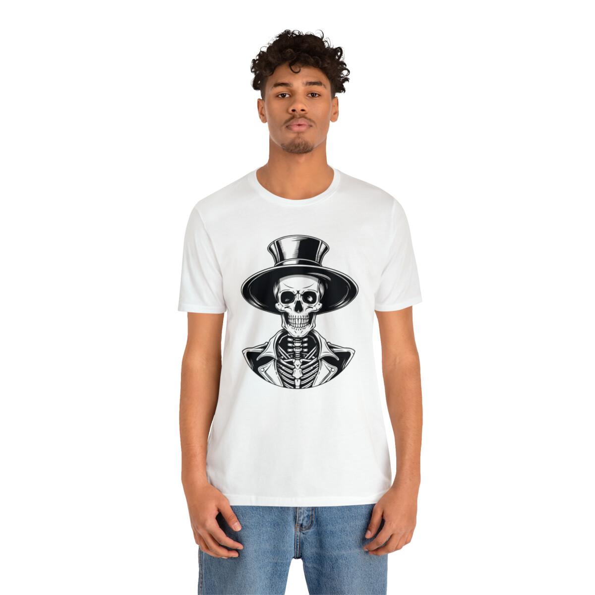 

Gentleman halloween skeleton in top hat shirt gift for him boyfriend husband 5XL різнокольоровий