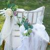 Künstlicher Blumenstrauß, gefälschte Blumen für Hochzeit, Stuhl-Rückendekoration, Fotografie-Requisiten