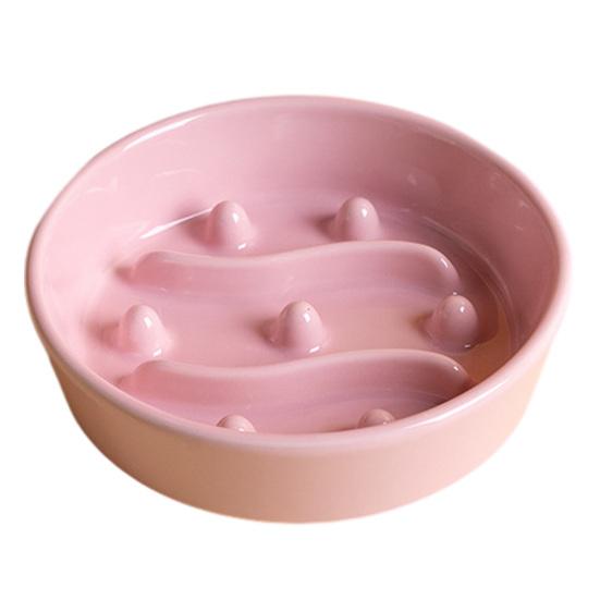 Pet Slow Feeder Bowl Dog Bowl Ceramic Anti-vomiting Non-Slip