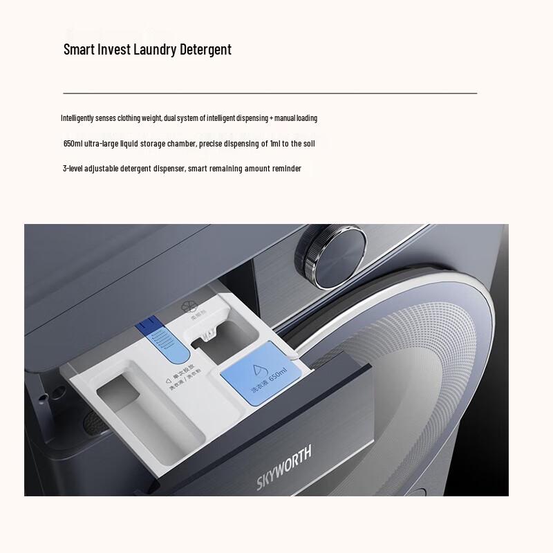 Skyworth F1057RDT DD Inverter Front-Load Washing Machine CN plug (adapter included)