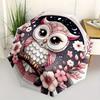 1pc Cute Owl & Flowers Cartoon Umbrella, Portable 3-Fold Compact Umbrella, Suitable for Camping, Hiking and Travel, Ideal Easter Birthday Gi