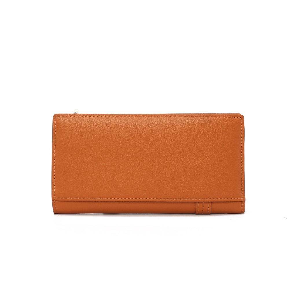 Mari eclaire 18.5 10 100% natural cowhide long wallet