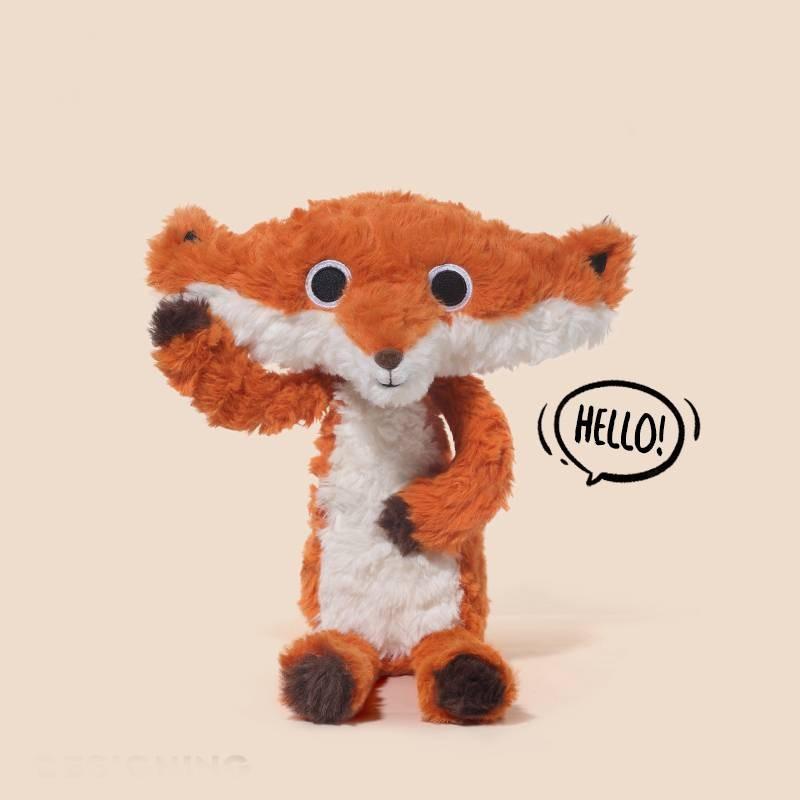 Adorable 38cm Dewar Fox Plush Toy Soft Stuffed Animal Cute Birthday Gift For Girls