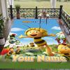Custom Text Die Biene Maja Pattern Floor Rug Soft Indoor Carpet Mat Living Room Bedroom