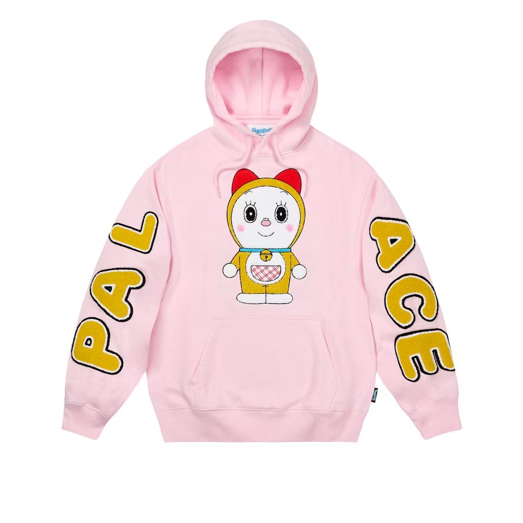 Palace x Doraemon Hood Pink Unisex Tops P29CS034