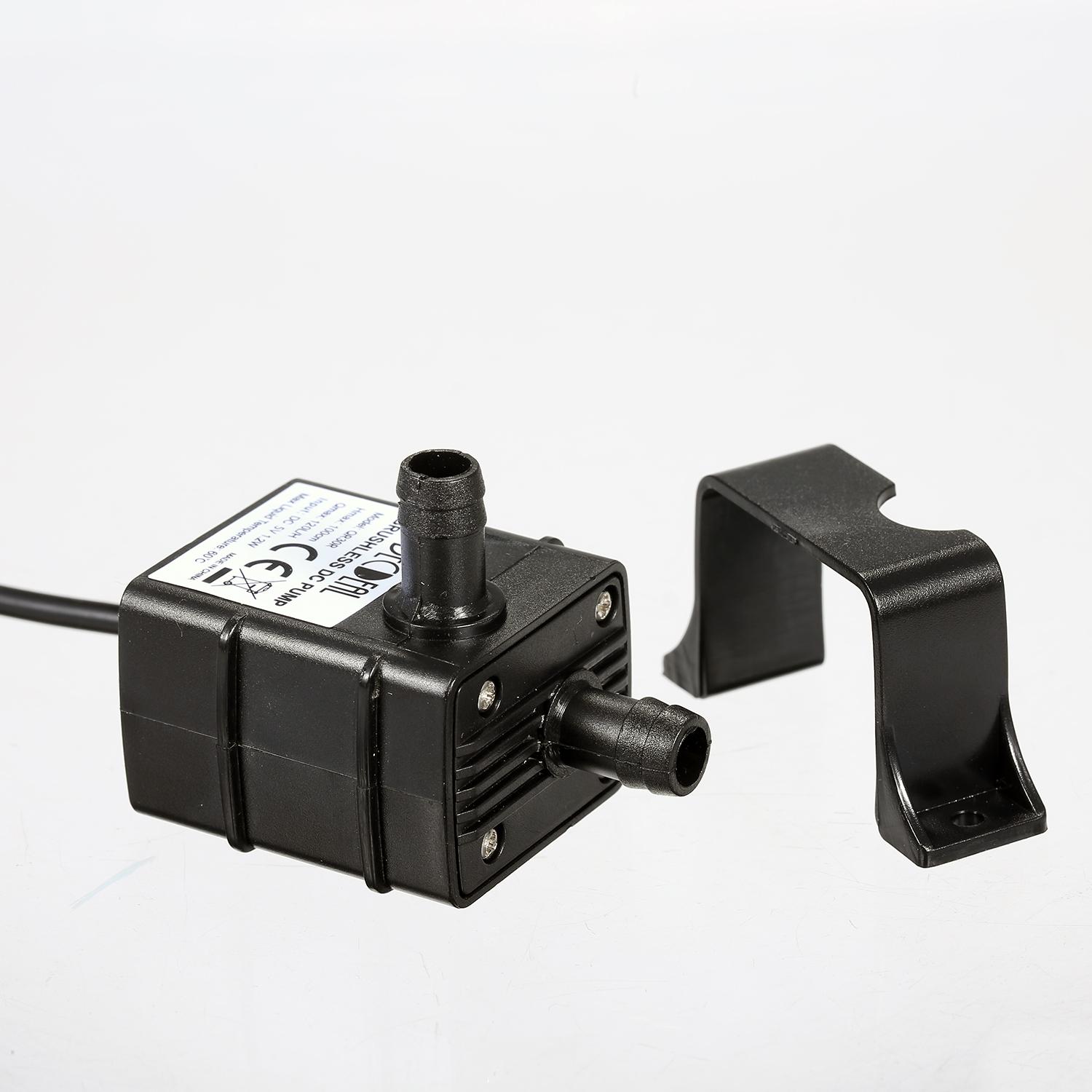 

DECDEAL USB Brushless Water Pump Ultra quiet Mini DC5V Micro Brushless Water Oil Pump Waterproof Submersible Fountain чорний