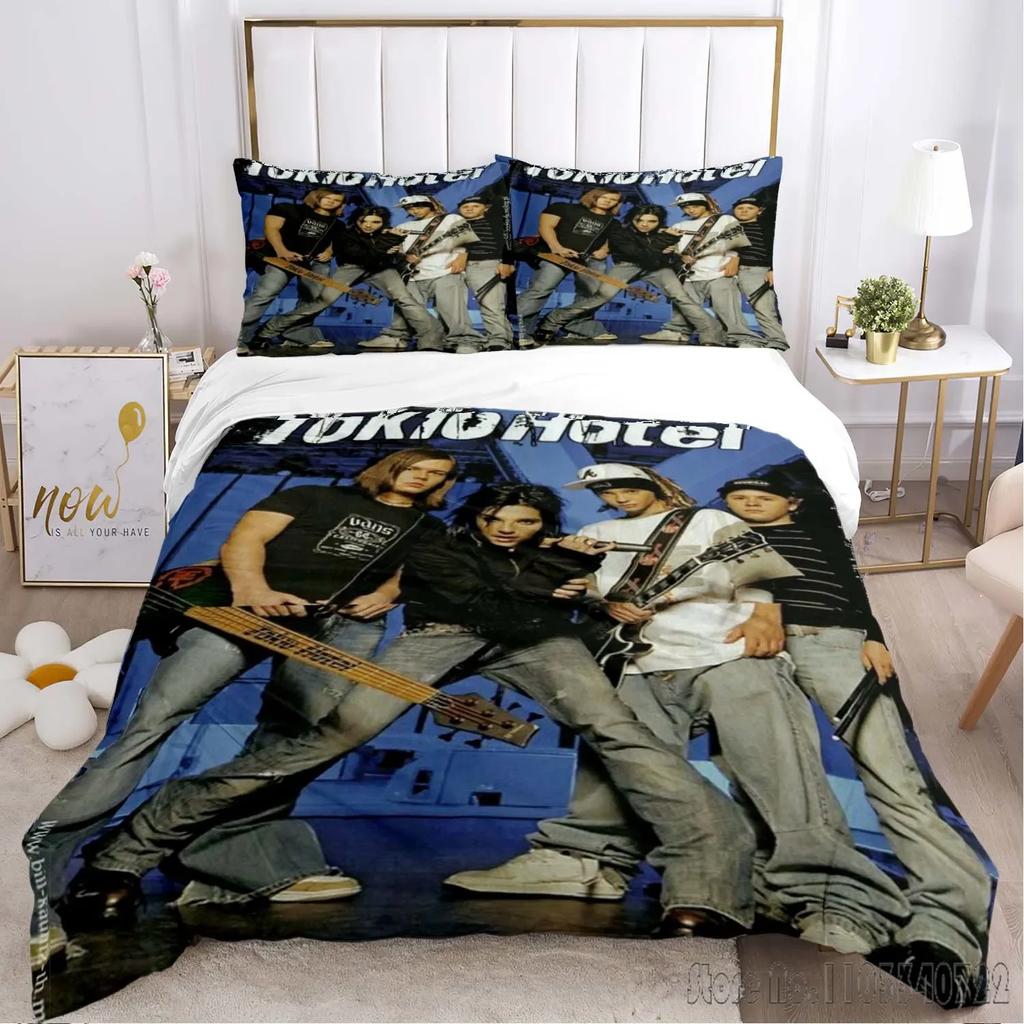 Tokio Hotel Bedding Set Single Twin Duvet Cover Set HD Comforter Cover for Kids Bedding Sets Bedclothes Bedroom Decor