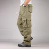 Men's Loose Casual Multi-pocket Work Pants,  Waist Drawstring  Pants
