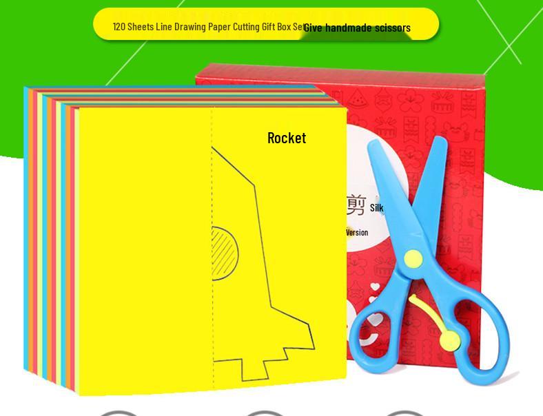 

Colorful Paper Cutting Kit for Toddlers: DIY Fun Set
