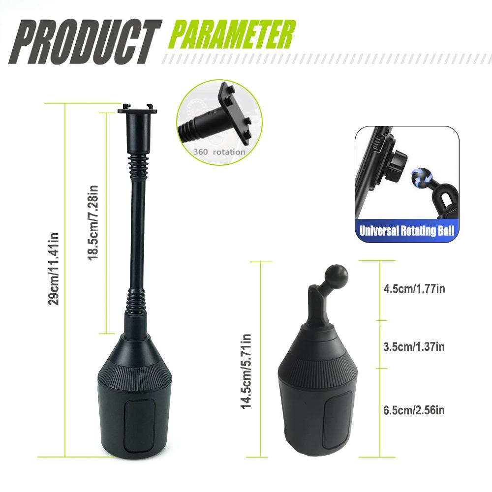 Car Cup Holder Phone Mount Adjustable Gooseneck Cup Holder Cradle for iPhone 11 Pro/11/X/Xs/8/8Plus/Samsung/LG/Sony/Nokia