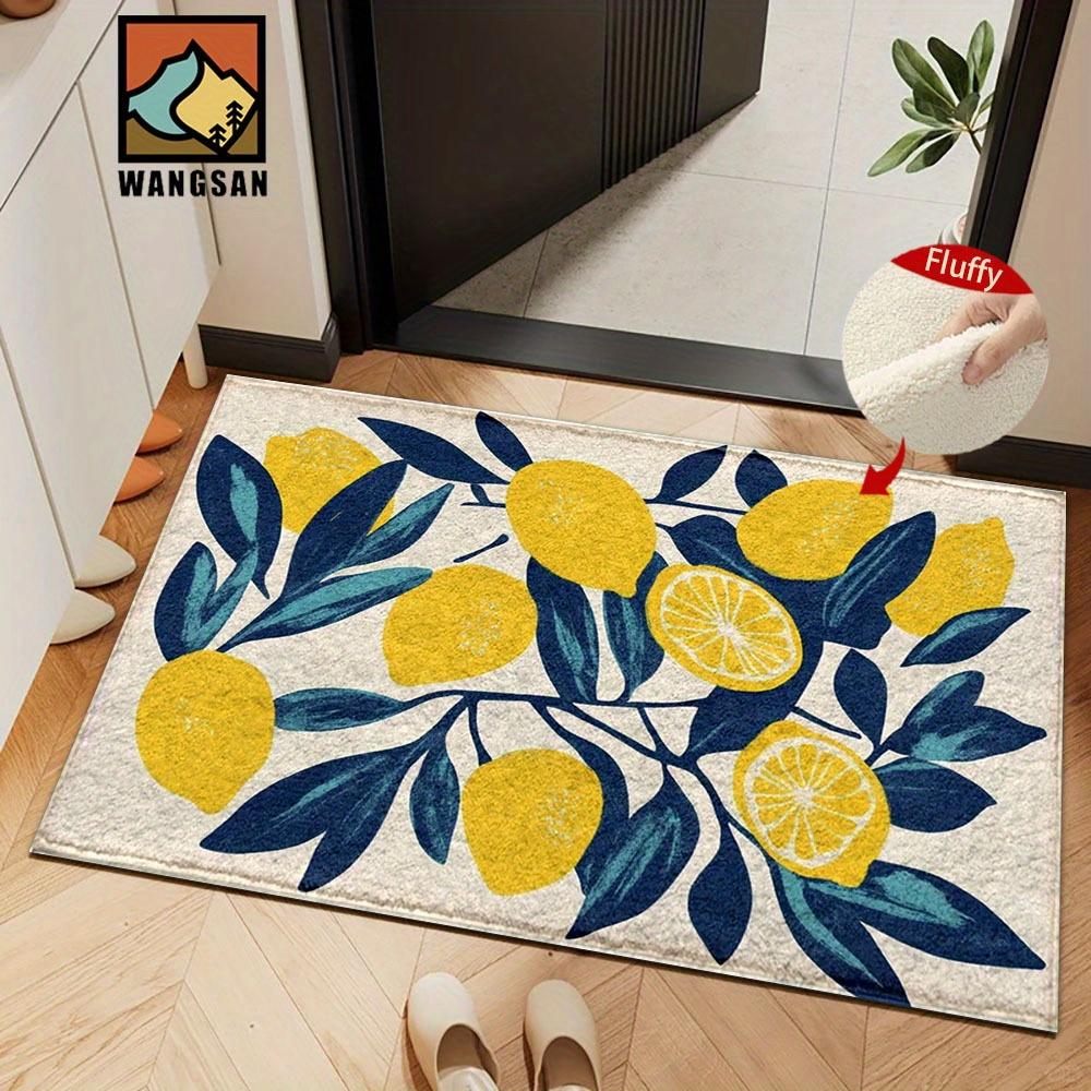 

VIKAMA Lemon Carpet Fresh Doormat Welcome Mat Kitchen Rug Bathroom Mat Rug For Bedroom Bedside Floor Mat Carpet For Live Room 40X60CM (1.3X2FT