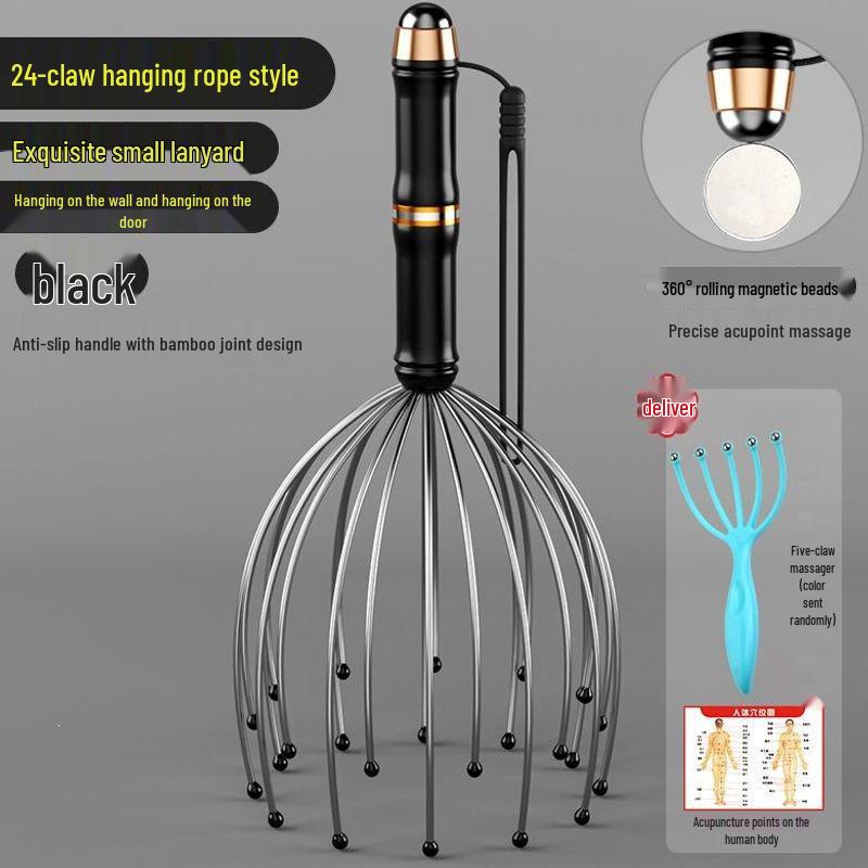 Octopus 24-Claw Scalp Massager Roller: Head Scratcher & Itch Relief Tool