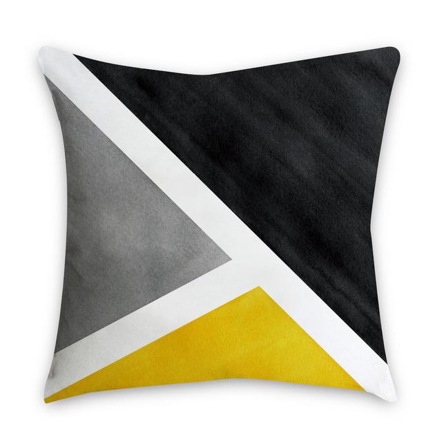 yellow grey throw pillows