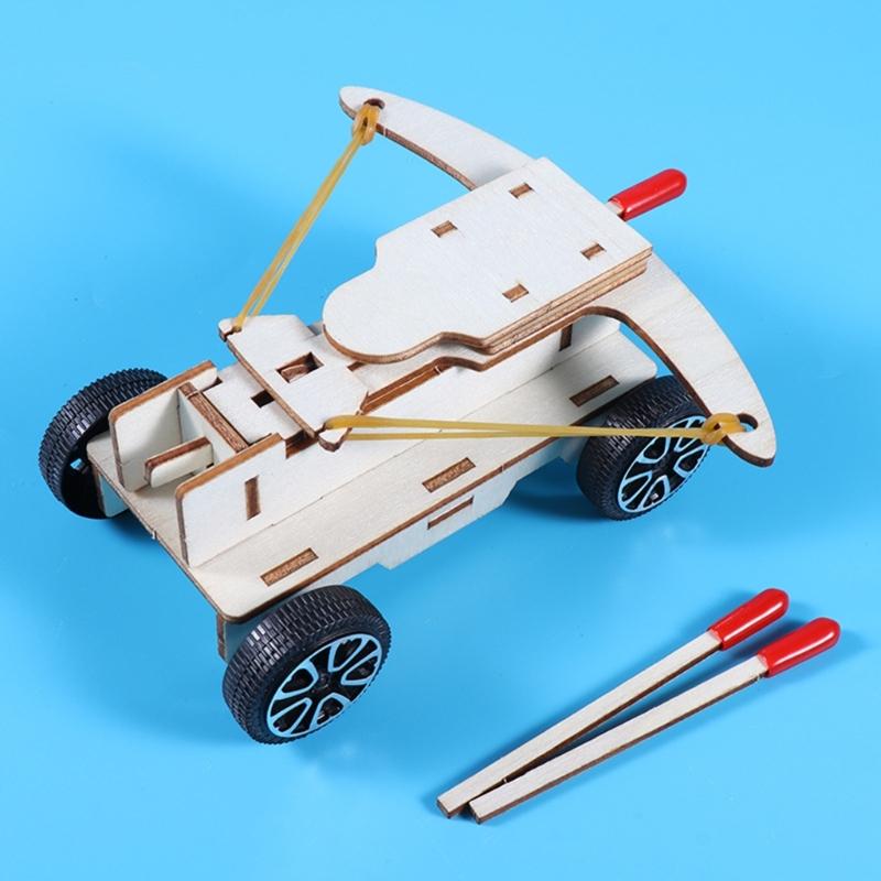 Wood Siege Catapult Model Hands On Assembly Toy Children Learning Toy Easy Installation for Kids Teen Student Aged 7-14