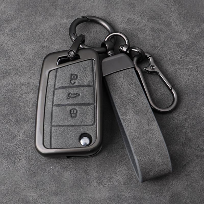 Alloy Auto Key Fob Cover Fit For Volkswagen Vw Polo Golf 7 Mk7 Passat Tiguan Seat Leon Ateca Skoda Octavia Kodiaq Karoq Auto Auto Accessories