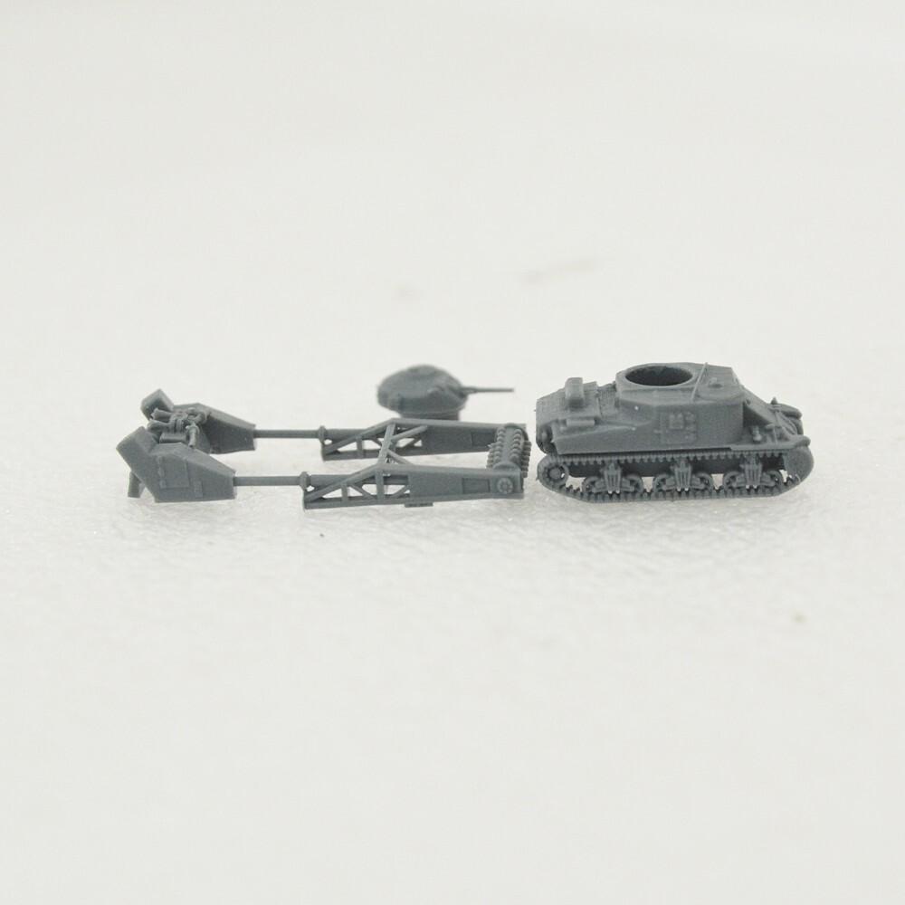 SSMODEL 1/200 Military Model Kit US M3 Grant With Paravane Medium Tank
