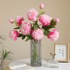 Peony Flower Tabel Floral Arrangement Home Decor Flower 3 Heads Fake Peony Flower For Event Decoration Hotel Decor Tabel