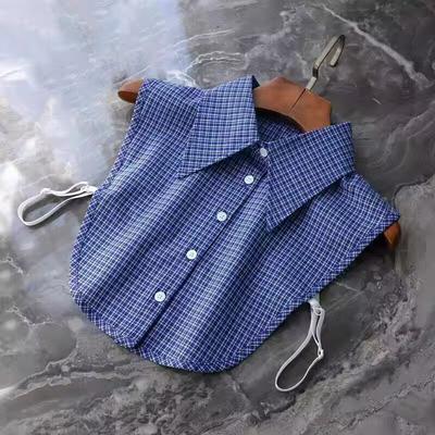 Perfect Match Elegant Plaid Fake Collar Women Ladies Detachable False Collars Woman Lapel Half Shirt Tie Clothes Accessories