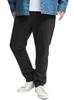 One Colors Men's Plus Size Dry Stretch Slacks with Elastic Waist, Relaxed Easy Pants, Size 2L, Black (49)