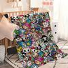 cool cartoon kawaii funny art T-Tokidoki Flannel warm soft plush blanket sofa living room hogar office bedroom travel gift home