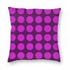Hot Pink Maroon Polka Dot Pillowcase Polyester Linen Velvet Printed Zip Decor Pillow Case Car Cushion Cover