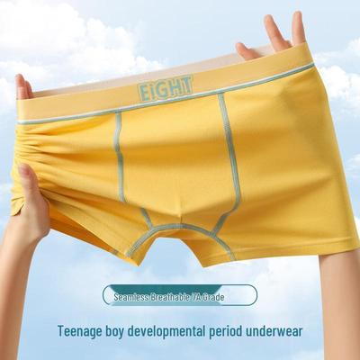 7A Antibacterial Boys' Development Underwear - Quick-Drying, Breathable Cotton Boxer Briefs