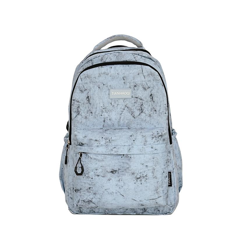 Schoolbagins niche new campus schoolbag tie-dye fashionable wear-resistant dirt-resistant backpack large capacity simple versatile backpack