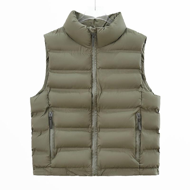 Autumn and winter women's pressure glue craft vest, stand-up collar sleeveless cotton vest, multi-color mixed batch outer wear