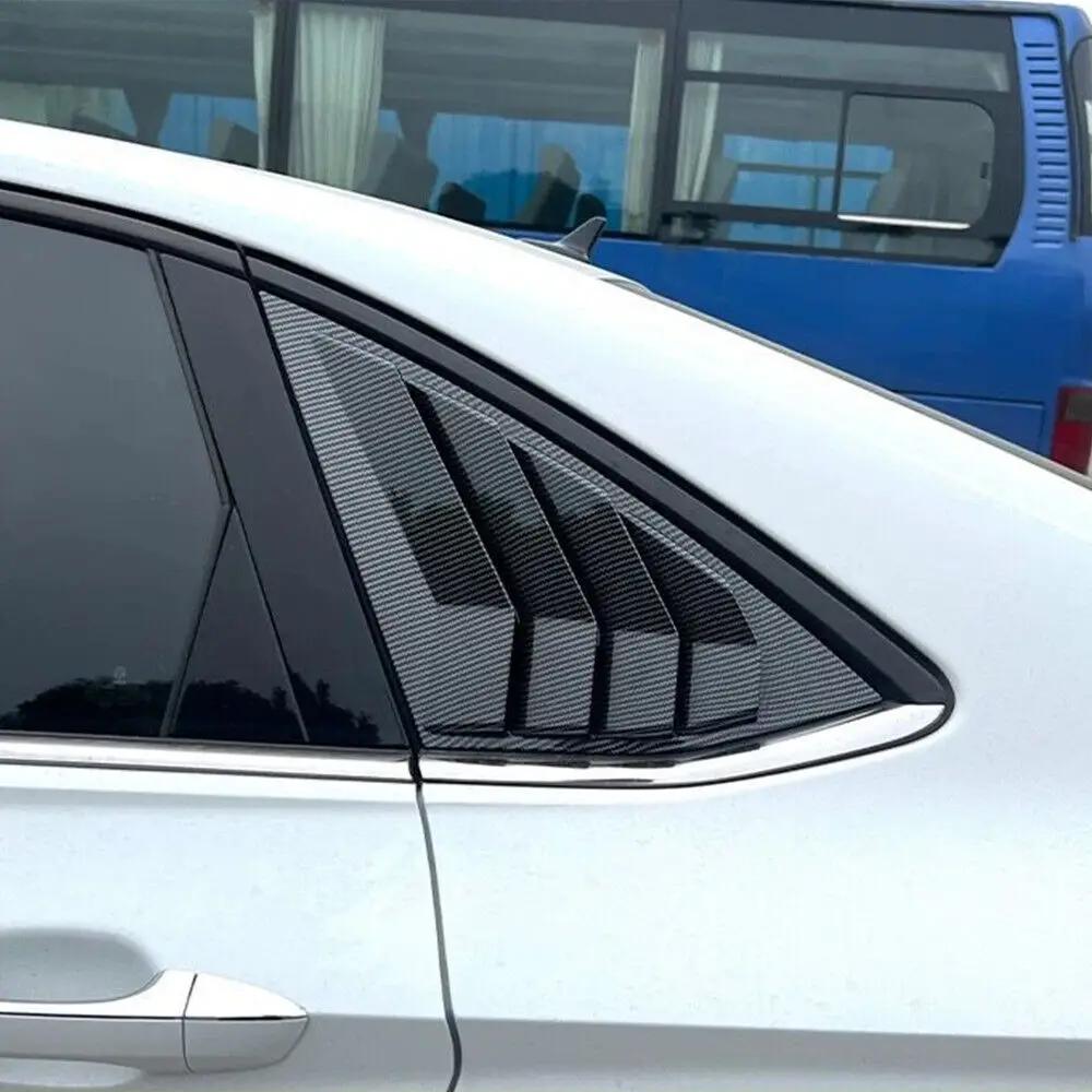 For Volkswagen Jetta MK7 2019-2025 Car Rear Louver Window Side Shutter Cover Trim Sticker Vent Scoop Carbon Fiber Accessories