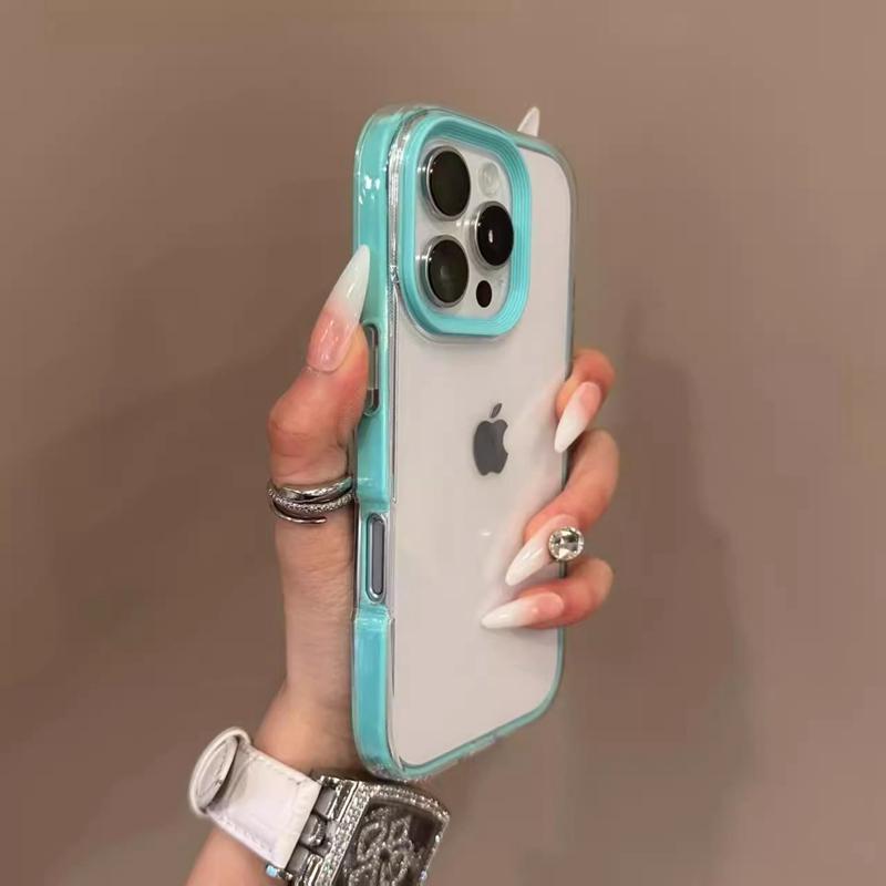 Soft Card Bag Candy Transparent Phone Case For iPhone 11 12 13 14 15 16 Pro Max Plus X Xs XR Max Bumber Back Cases Cover