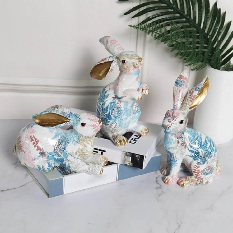 Easter Rabbit Garden Statue for Thanksgiving Day Micro Landscape Decoration Gift