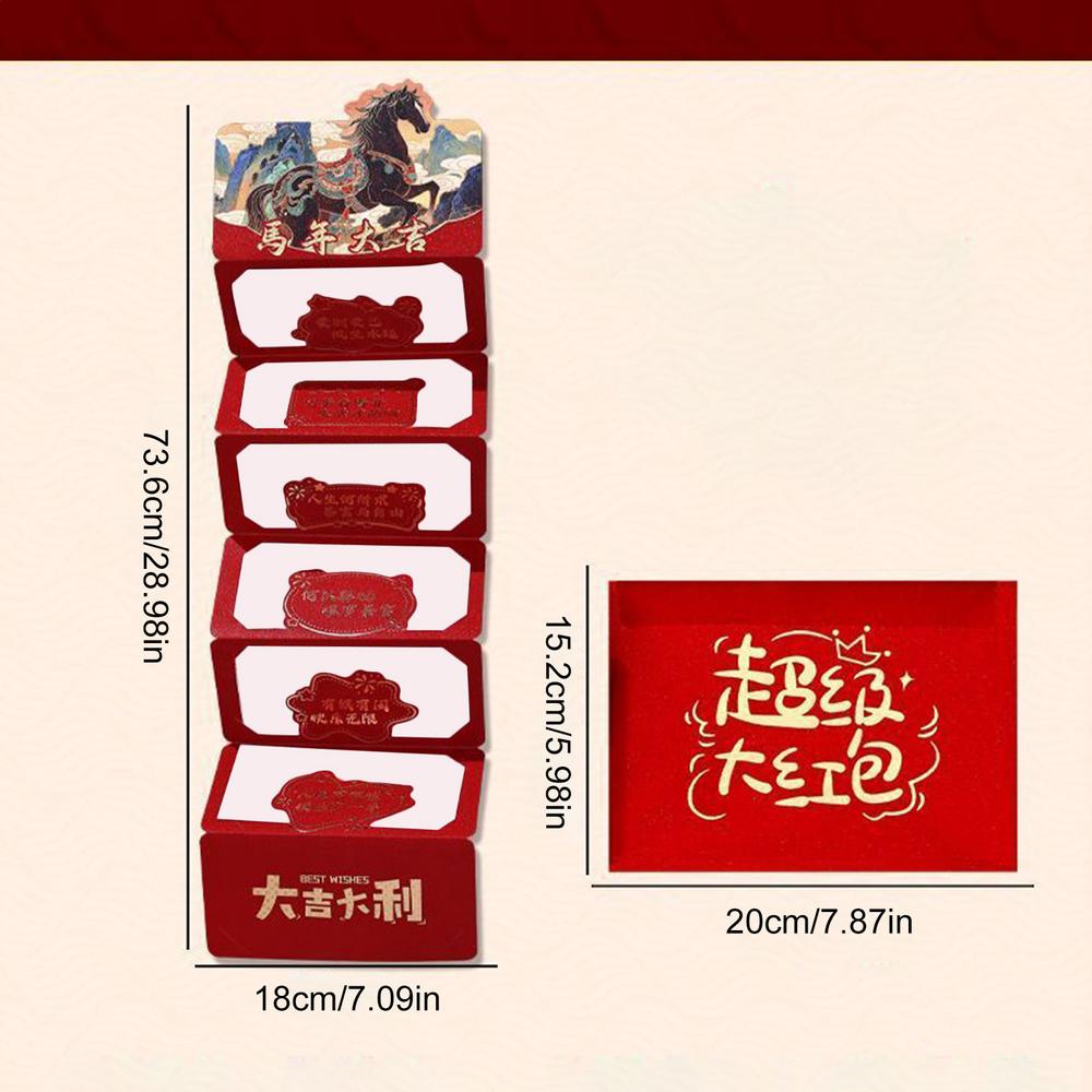 Red Envelopes Chinese Cartoon Traditional Foldable Home Decors Chinese Red Money Envelopes For Family Friends Children Son