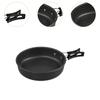 With Foldable Handle Picnic Cookware Set Non-stick Outdoor Pan Pot  Hiking Skillet