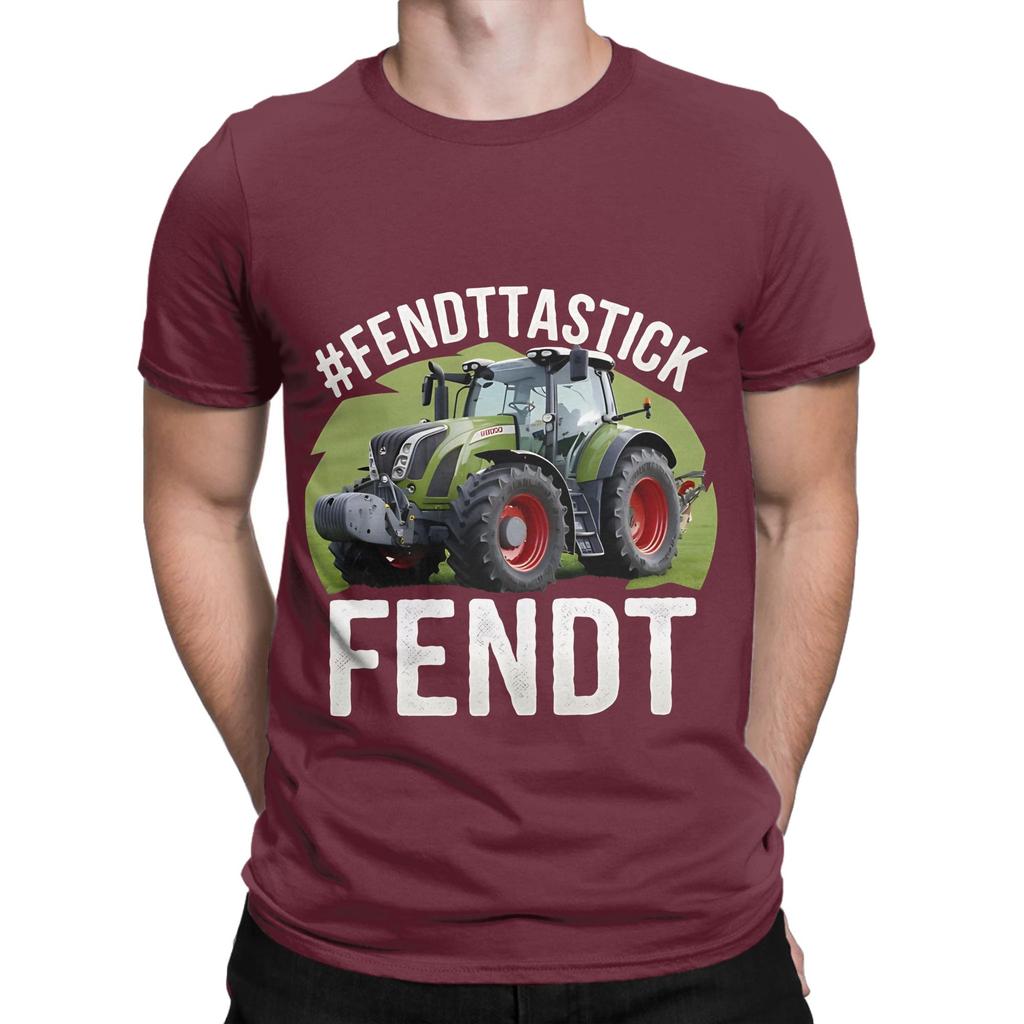 Fendt GerUnisex Tractoren fendttastick groen Nieuwigheid 100% Katoen T-shirt Fendt Tops T-shirts Voor Unisex