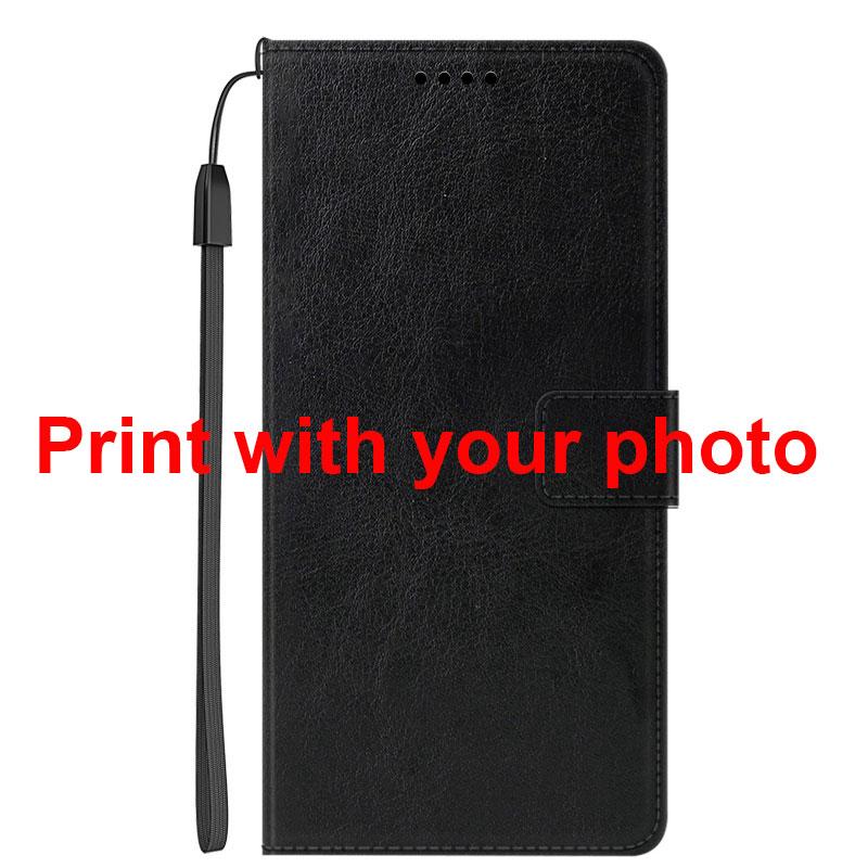 Customized Flip PU Leather Case For Motorola Moto E6i E6S 2020 G7 G8 G9 Play One Hyper Fusion Action Vision Moto E6i&Case & Strap чёрный