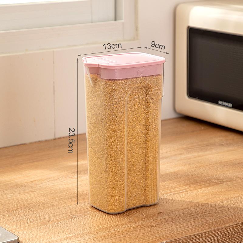 Kitchen Transparent Sealed Jar Plastic Household Cereals Grains Storage Box Hermetic Cans Organizer Bulk Classified Container