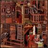 MiniCity DIY Book Nook Kit 3D Miniature House with LED Decoration for Teens and Adults