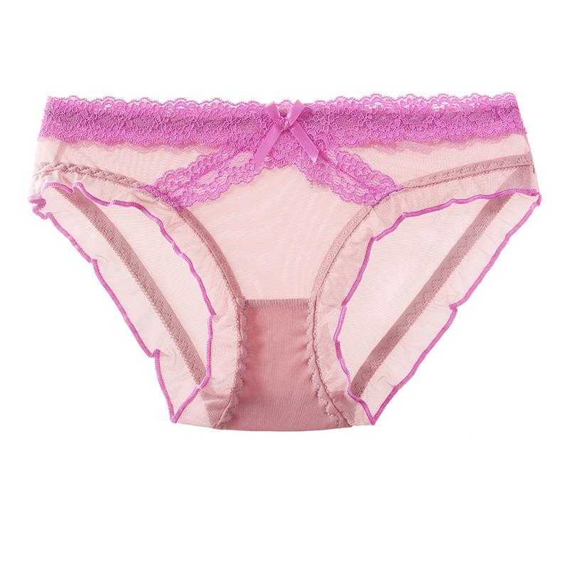 CINOON Perizoma Sexy Trasparente da Donna Basso con Bordi in Pizzo Fiocco Mutandine Ultra-Sottili Traspiranti Dolci & Seducenti Biancheria Intima Quotidiana