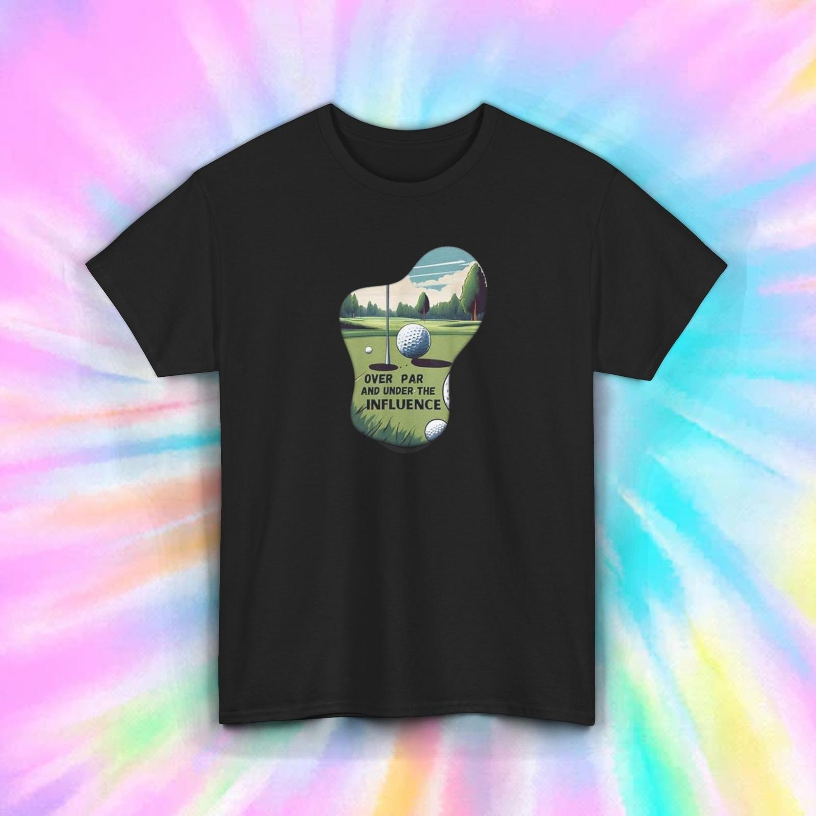 Over Par Under The Influence Golf T-Shirt Funny Drunk Golfer Gift S-5XL M